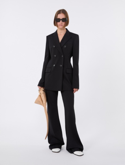 Pantalone flare in jersey stretch - NERO - Sportmax
