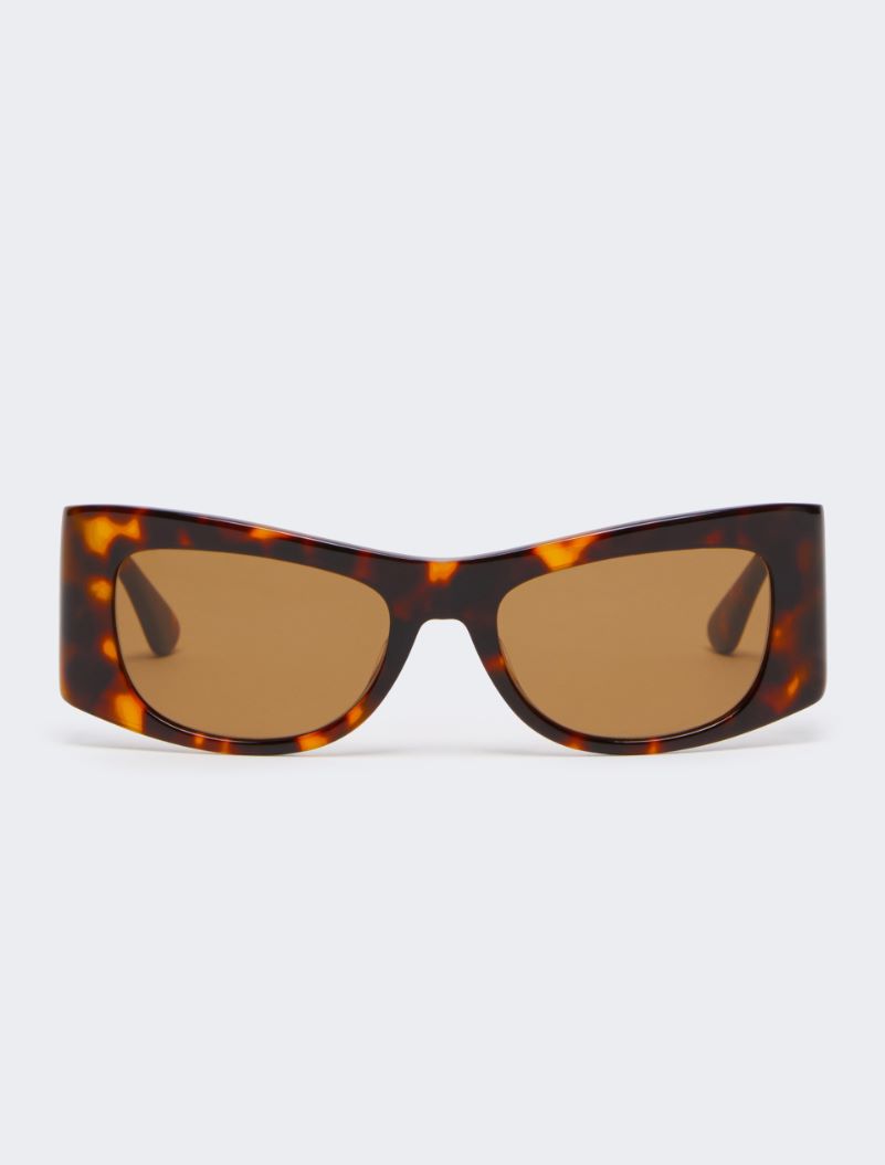 Bold glasses in acetate - TAWNY BRONZE BROWN - Sportmax