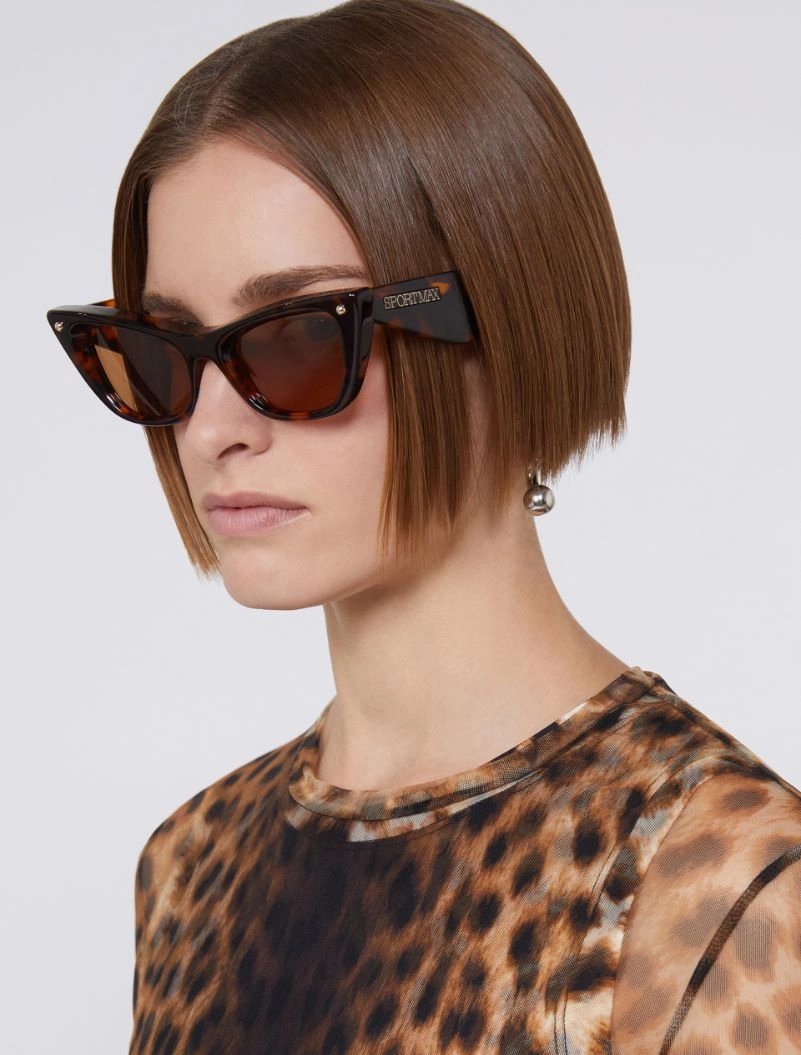 Cat-eye glasses - TAWNY BRONZE BROWN - Sportmax - 4