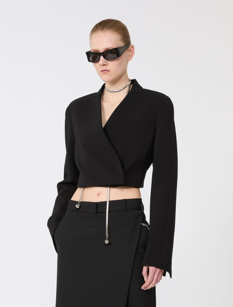 Short jersey jacket - BLACK - Sportmax - 4