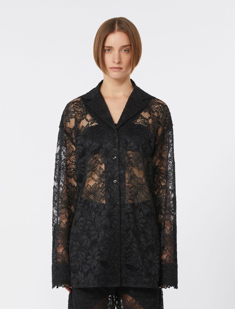 Floral lace jacket - BLACK - Sportmax - 2