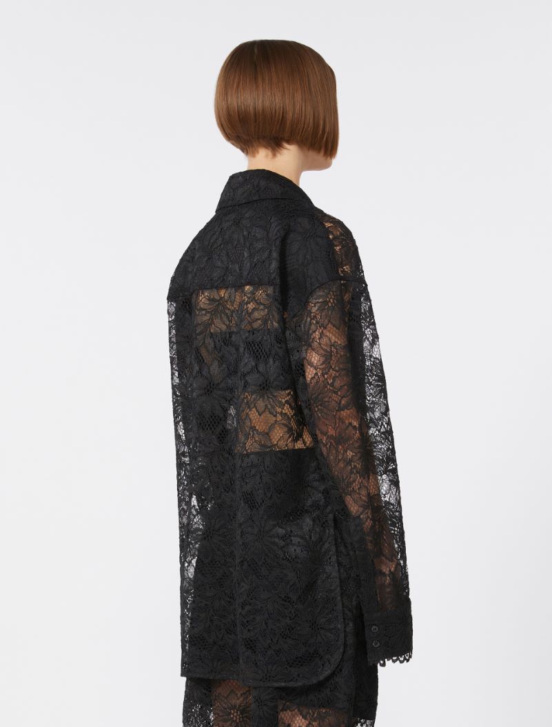 Floral lace jacket - BLACK - Sportmax - 3