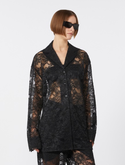 Floral lace jacket - BLACK - Sportmax