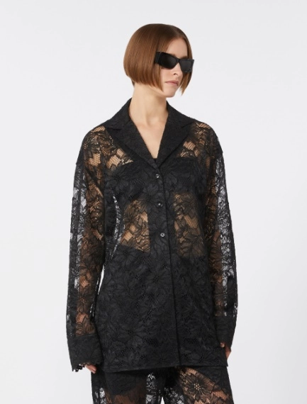 Veste en dentelle fleurie - NOIR - Sportmax