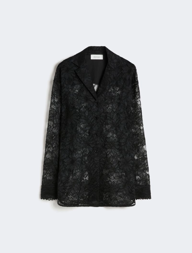 Floral lace shirt - BLACK - Sportmax - 8
