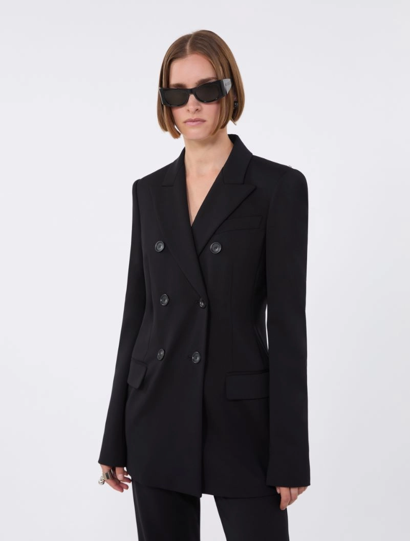 Jersey blazer - BLACK - Sportmax - 4