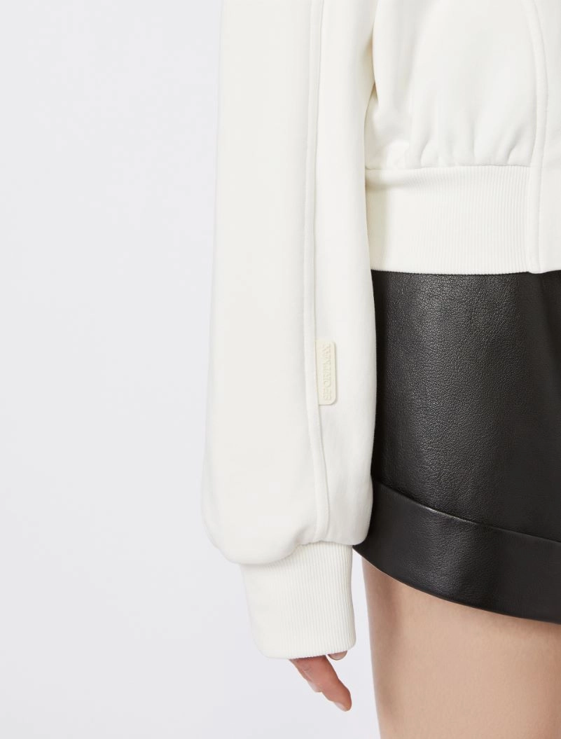 Cotton stretch sweatshirt - IVORY - Sportmax - 5