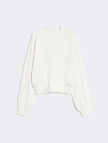Cotton stretch sweatshirt - IVORY - Sportmax - 7