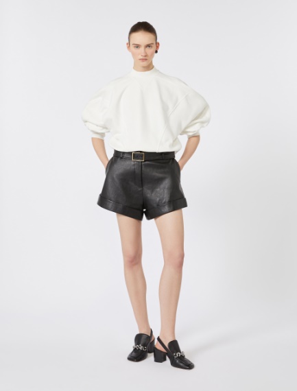 Cotton stretch sweatshirt - IVORY - Sportmax