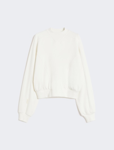 Cotton stretch sweatshirt - IVORY - Sportmax