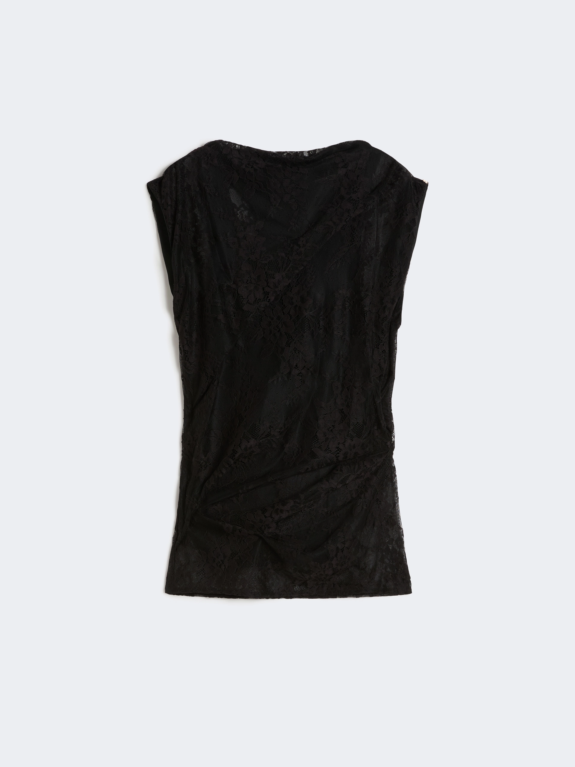 Two-tone lace top - BLACK - Sportmax - 6