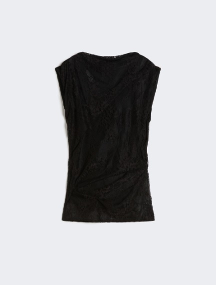 Two-tone lace top - BLACK - Sportmax