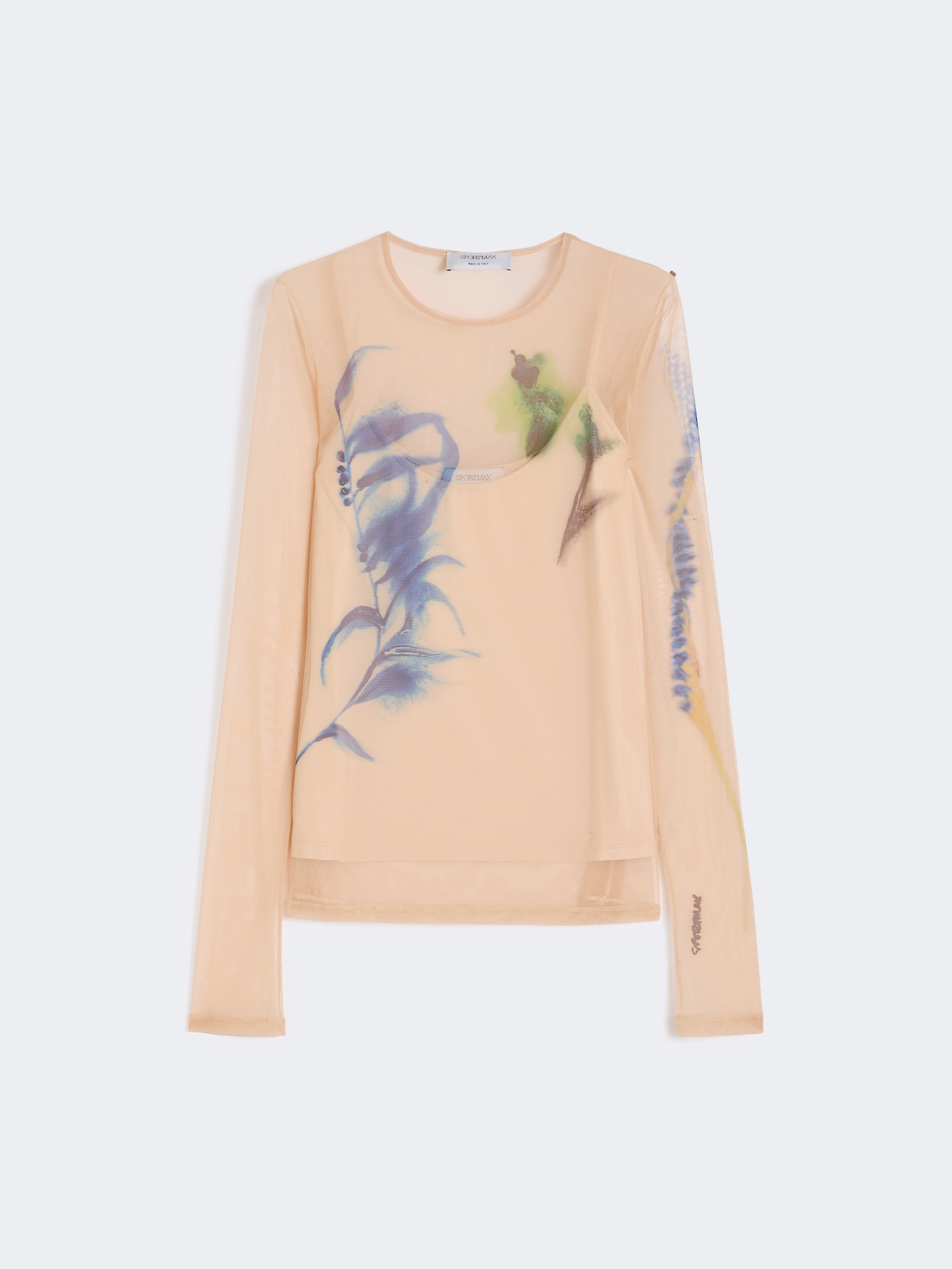 Top a collo alto in tulle stretch - ROSA ANTICO - Sportmax - 5