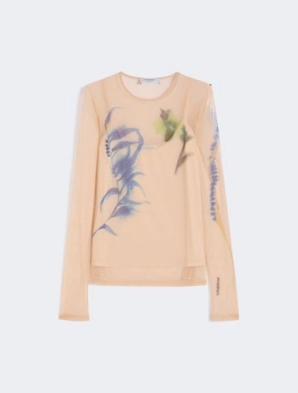 High-neck stretch tulle top - ANTIQUE ROSE - Sportmax