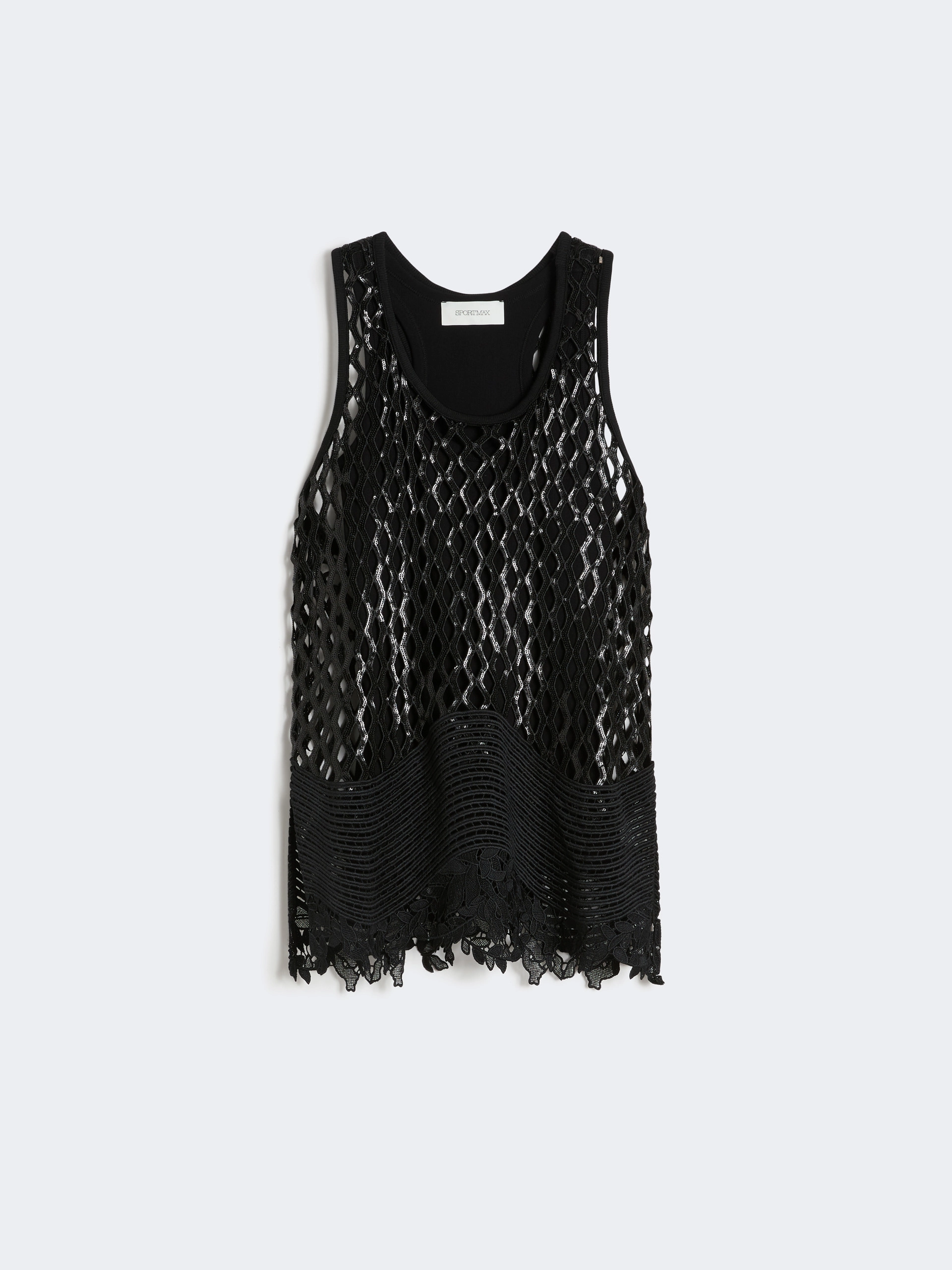 Sequinned mesh top - BLACK - Sportmax - 6