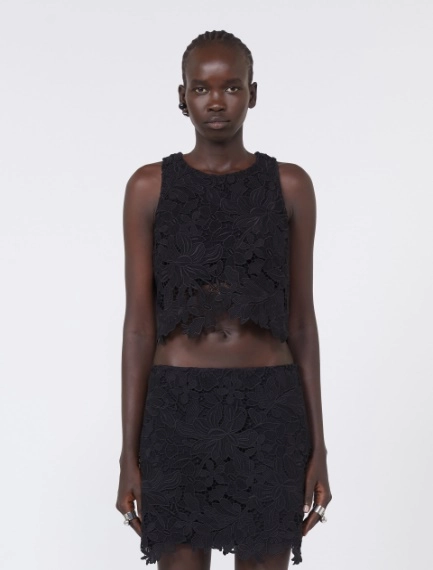 Short macramé top - BLACK - Sportmax - 2
