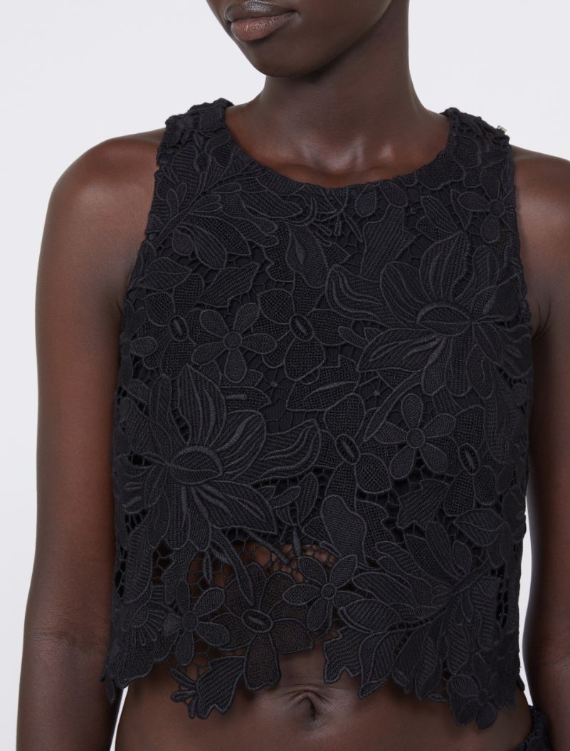 Short macramé top - BLACK - Sportmax - 5
