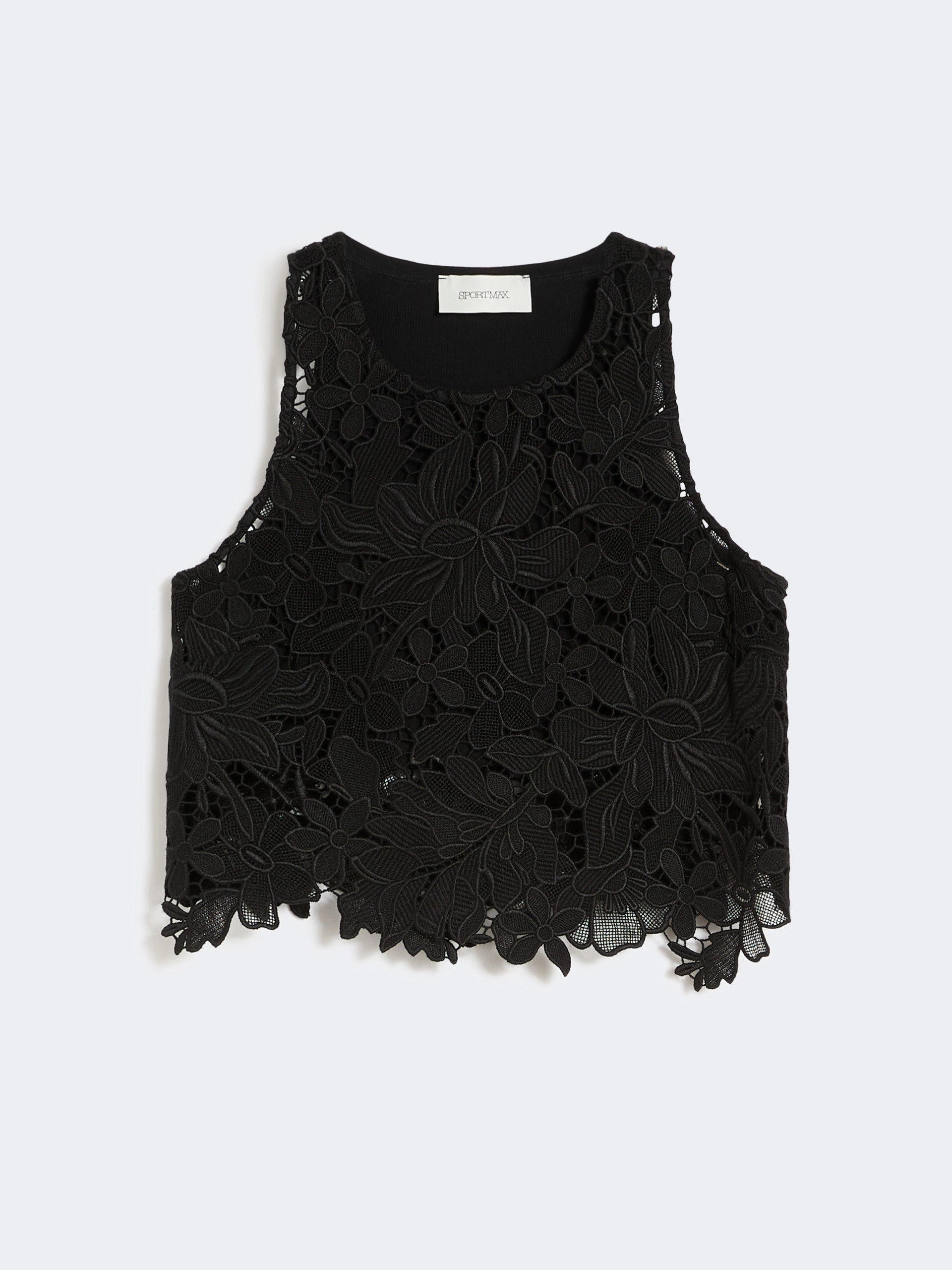 Short macramé top - BLACK - Sportmax - 6