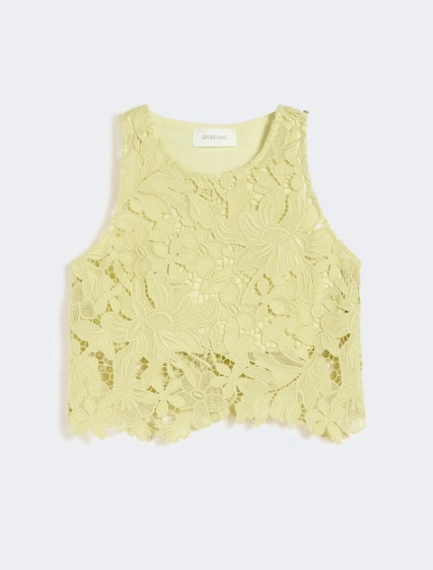 Haut court en macramé - CITRON - Sportmax