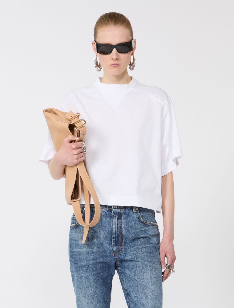 Cotton T-shirt - OPTICAL WHITE - Sportmax - 4