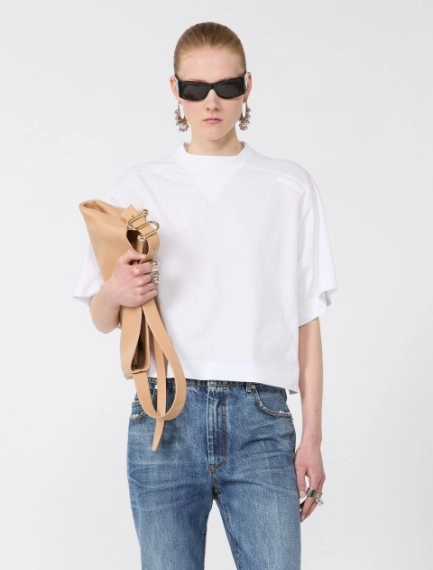 Cotton T-shirt - OPTICAL WHITE - Sportmax