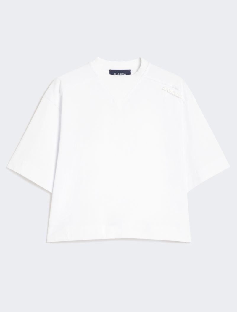 Cotton T-shirt - OPTICAL WHITE - Sportmax - 6