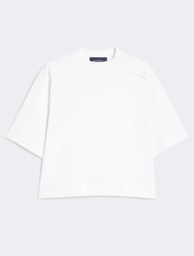 Cotton T-shirt - OPTICAL WHITE - Sportmax - 7