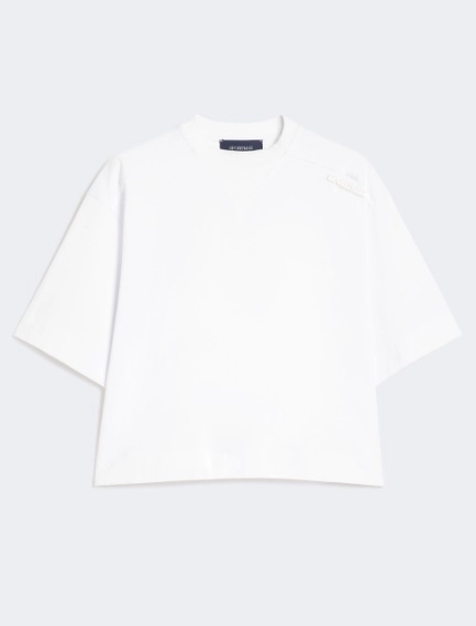 Cotton T-shirt - OPTICAL WHITE - Sportmax