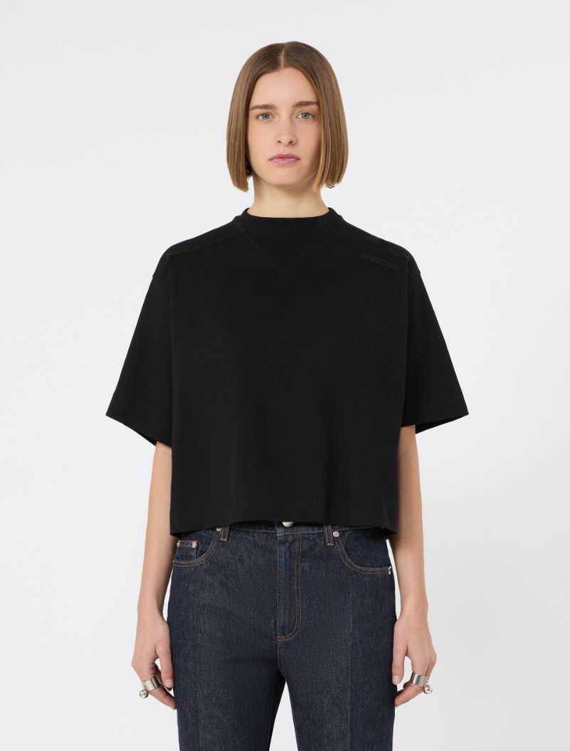 Cotton T-shirt - BLACK - Sportmax - 2