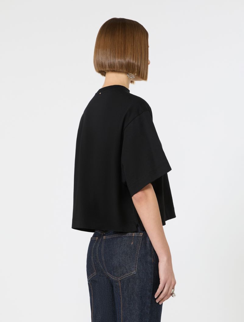 Cotton T-shirt - BLACK - Sportmax - 3