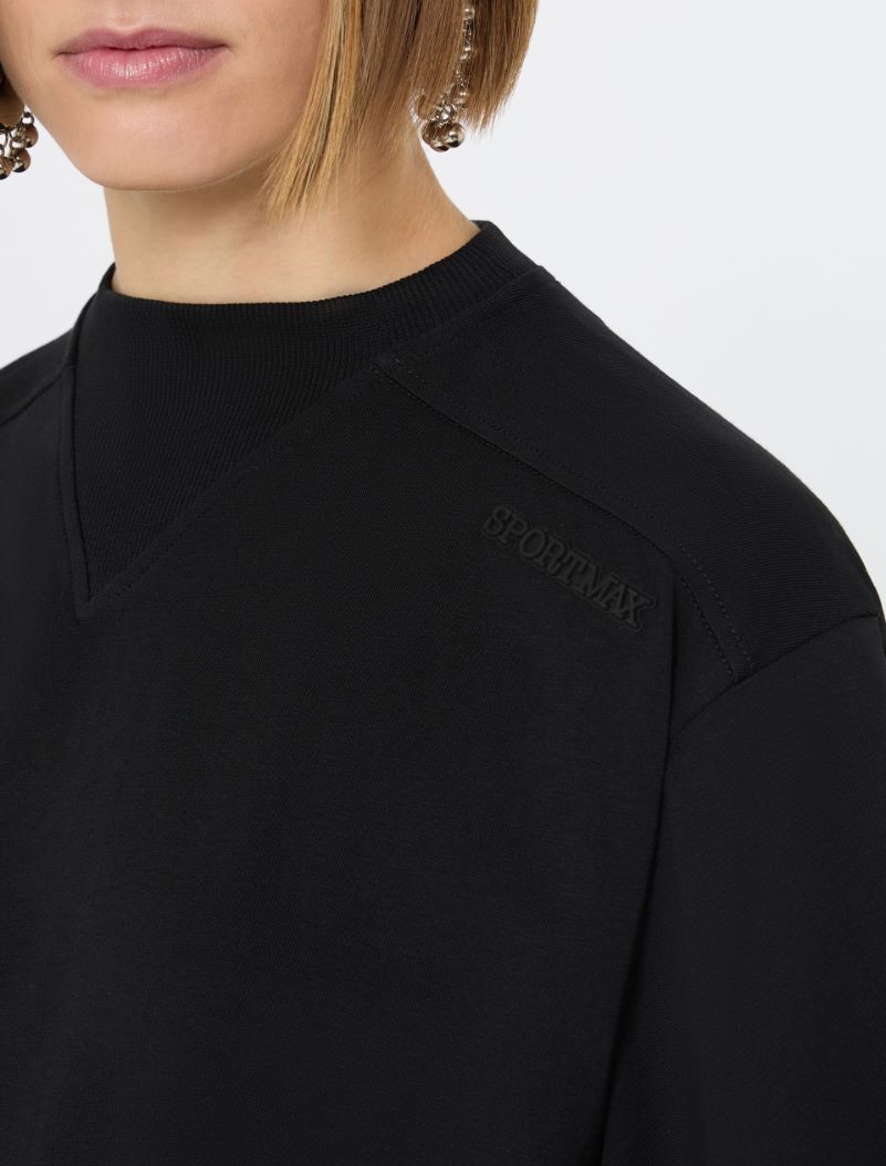 Cotton T-shirt - BLACK - Sportmax - 5