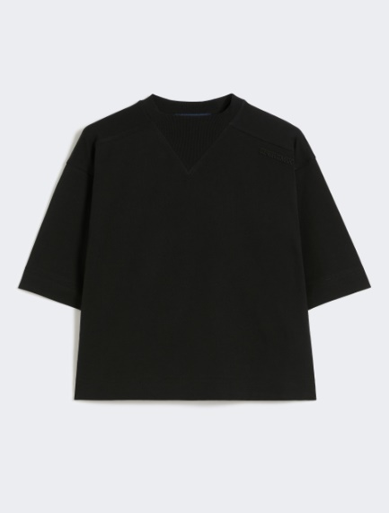 Cotton T-shirt - BLACK - Sportmax