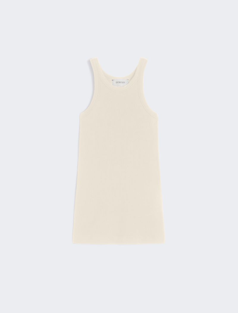 Cotton and silk vest top - VANILLA - Sportmax - 6