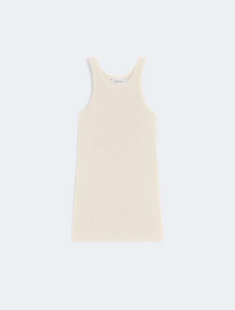 Cotton and silk vest top - VANILLA - Sportmax - 6