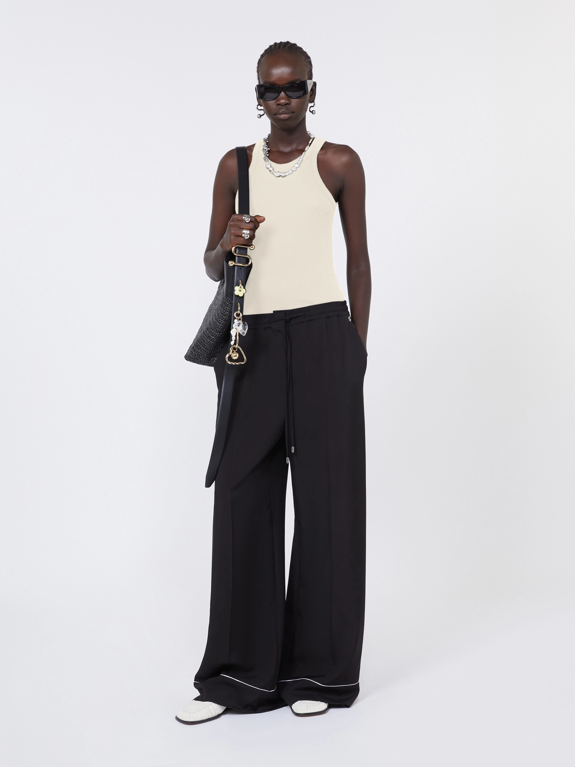 Cotton and silk vest top - VANILLA - Sportmax