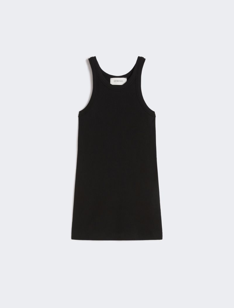 Cotton and silk vest top - BLACK - Sportmax - 6