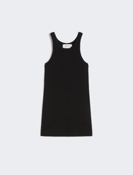 Cotton and silk vest top - BLACK - Sportmax - 6