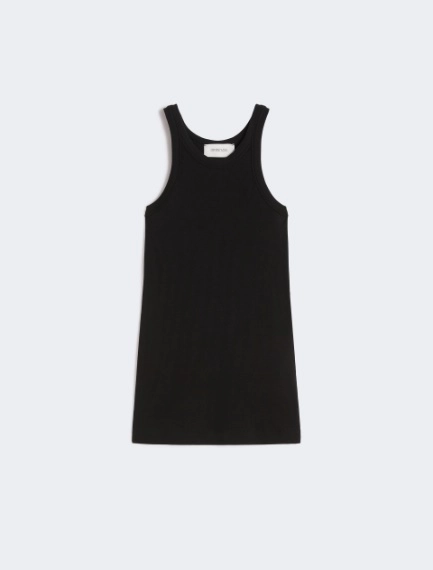 Cotton and silk vest top - BLACK - Sportmax