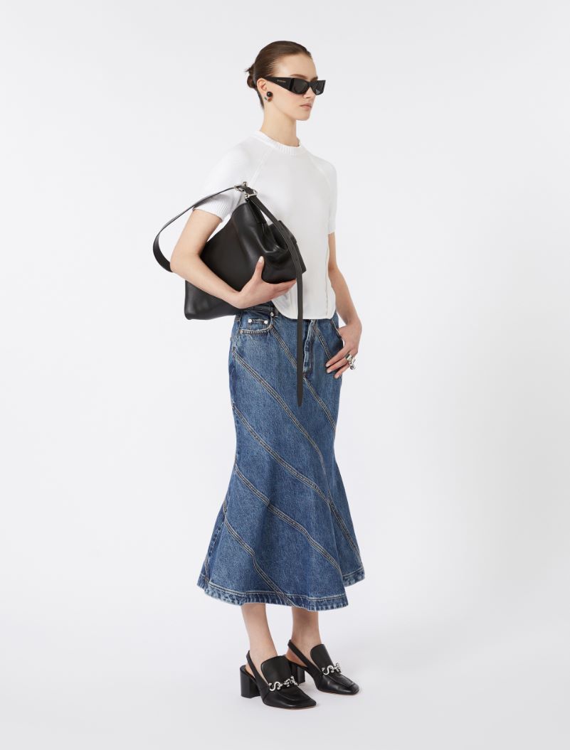 Short-sleeve stretch cotton top - WHITE - Sportmax