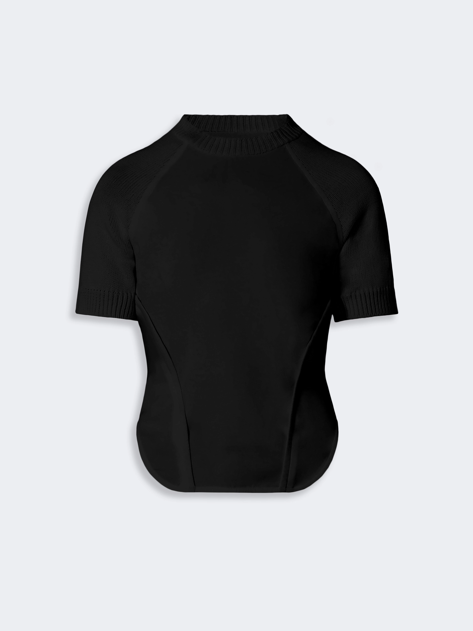 Maglia a manica corta in cotone stretch - NERO - Sportmax - 5