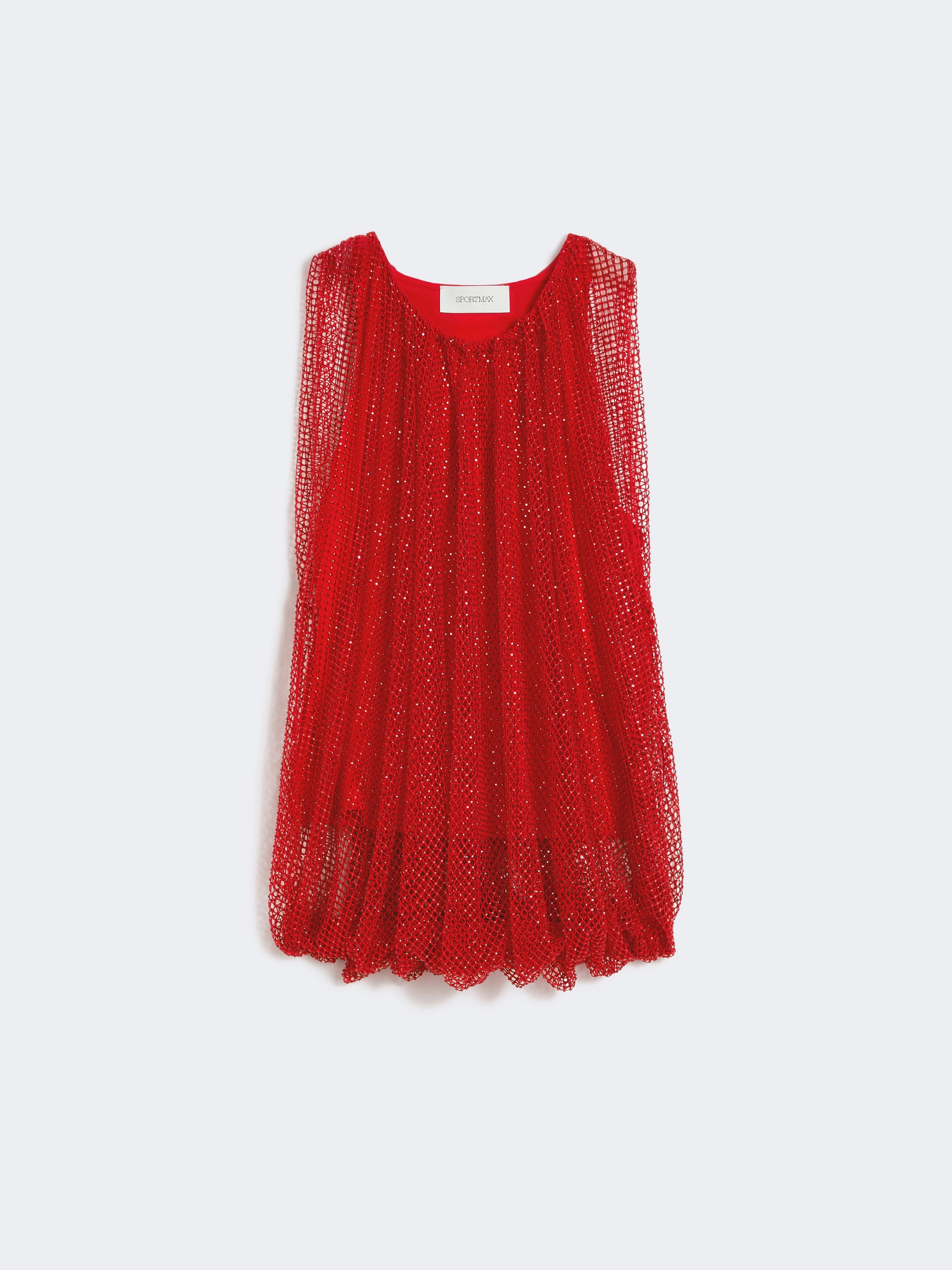 Mesh top with crystals - RED - Sportmax - 6