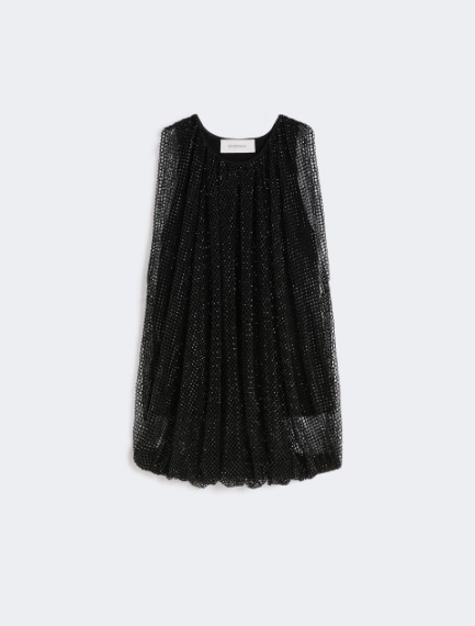Mesh top with crystals - BLACK - Sportmax - 7