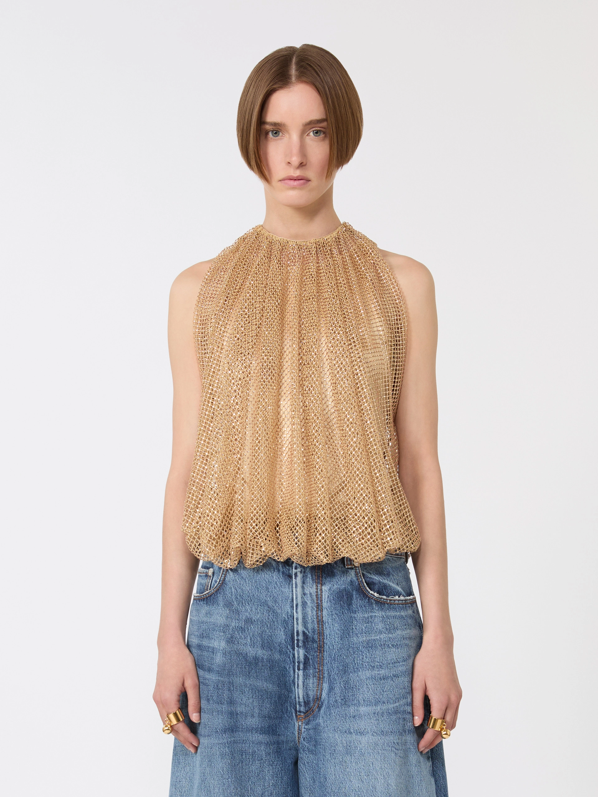 Mesh top with crystals - CAMEL - Sportmax - 2