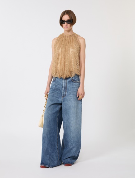 Mesh top with crystals - CAMEL - Sportmax