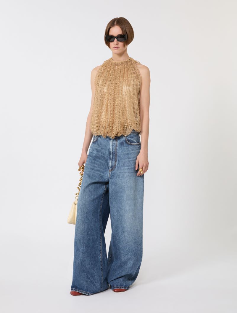 Mesh top with crystals - CAMEL - Sportmax