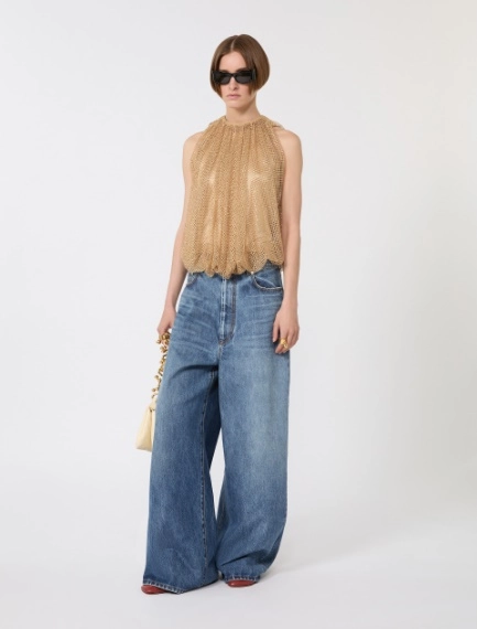 Mesh top with crystals - CAMEL - Sportmax - 1