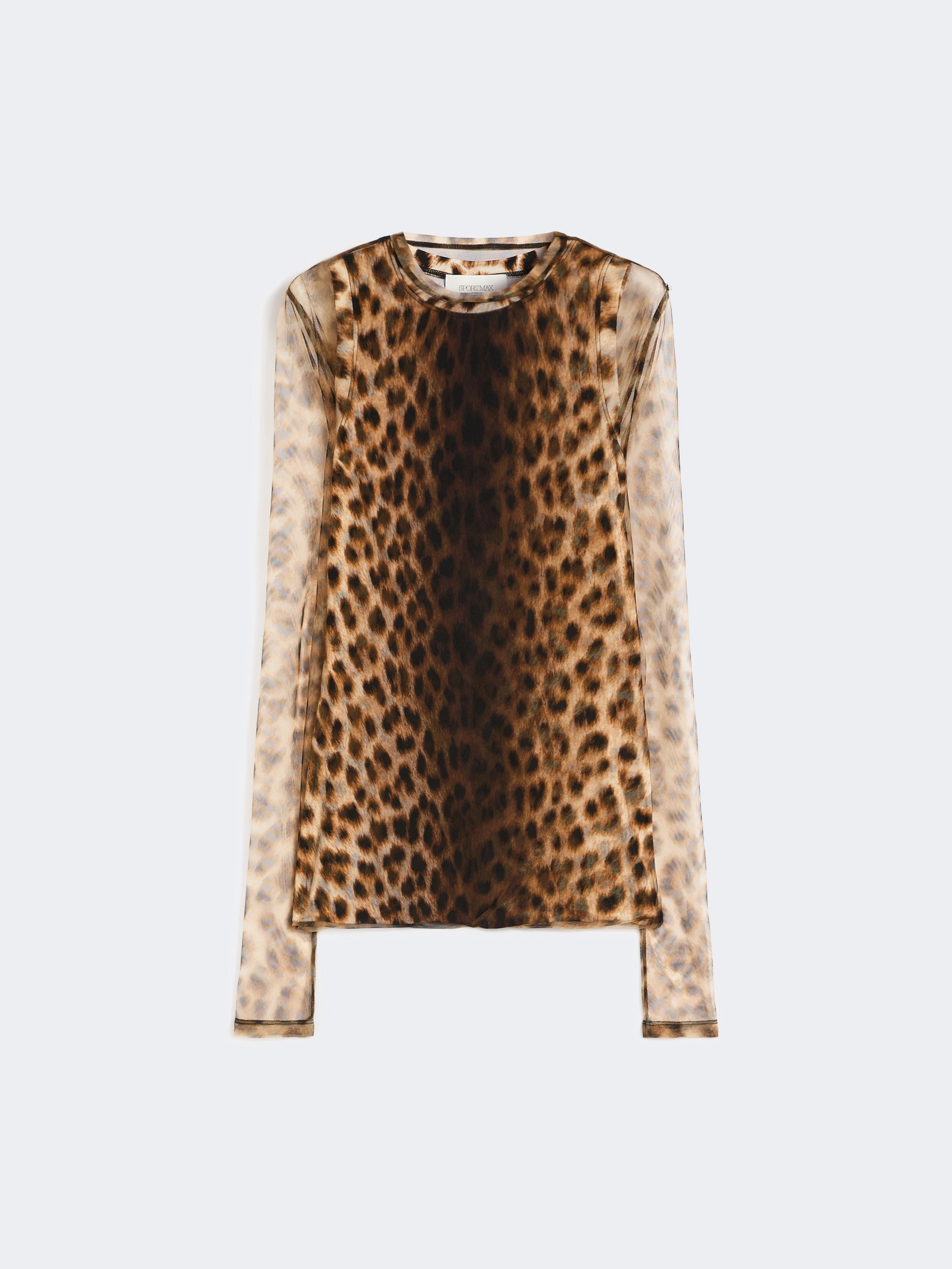 Animal-print bi-material top - BEIGE SHADED - Sportmax - 6