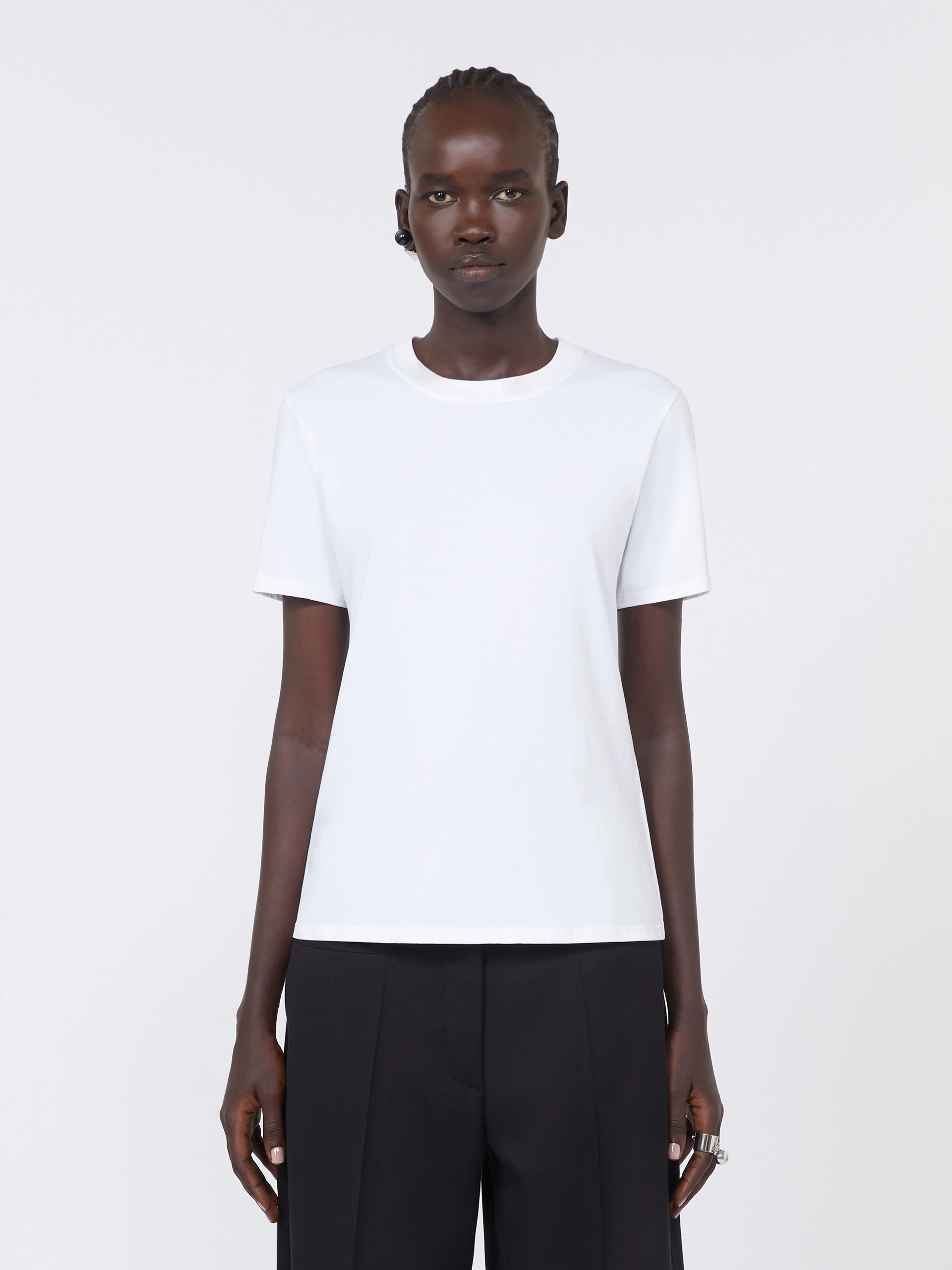 Cotton T-shirt - WHITE - Sportmax - 2