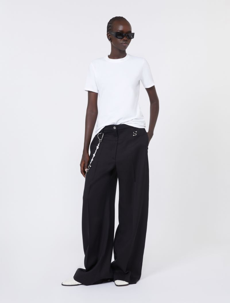 Cotton T-shirt - WHITE - Sportmax