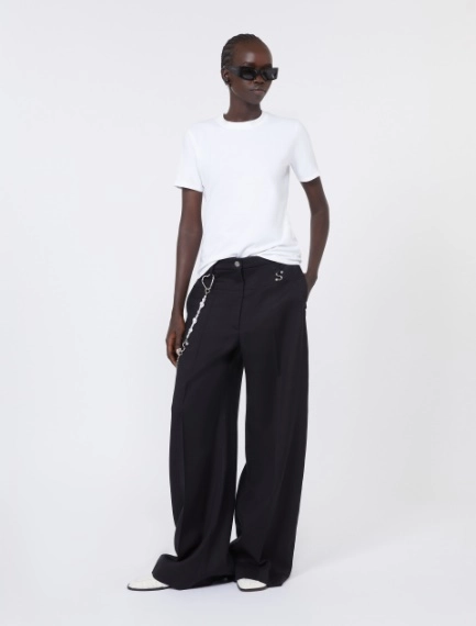 Cotton T-shirt - WHITE - Sportmax - 1